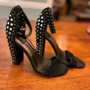 Dolce Vita black silver studded heels size 6
